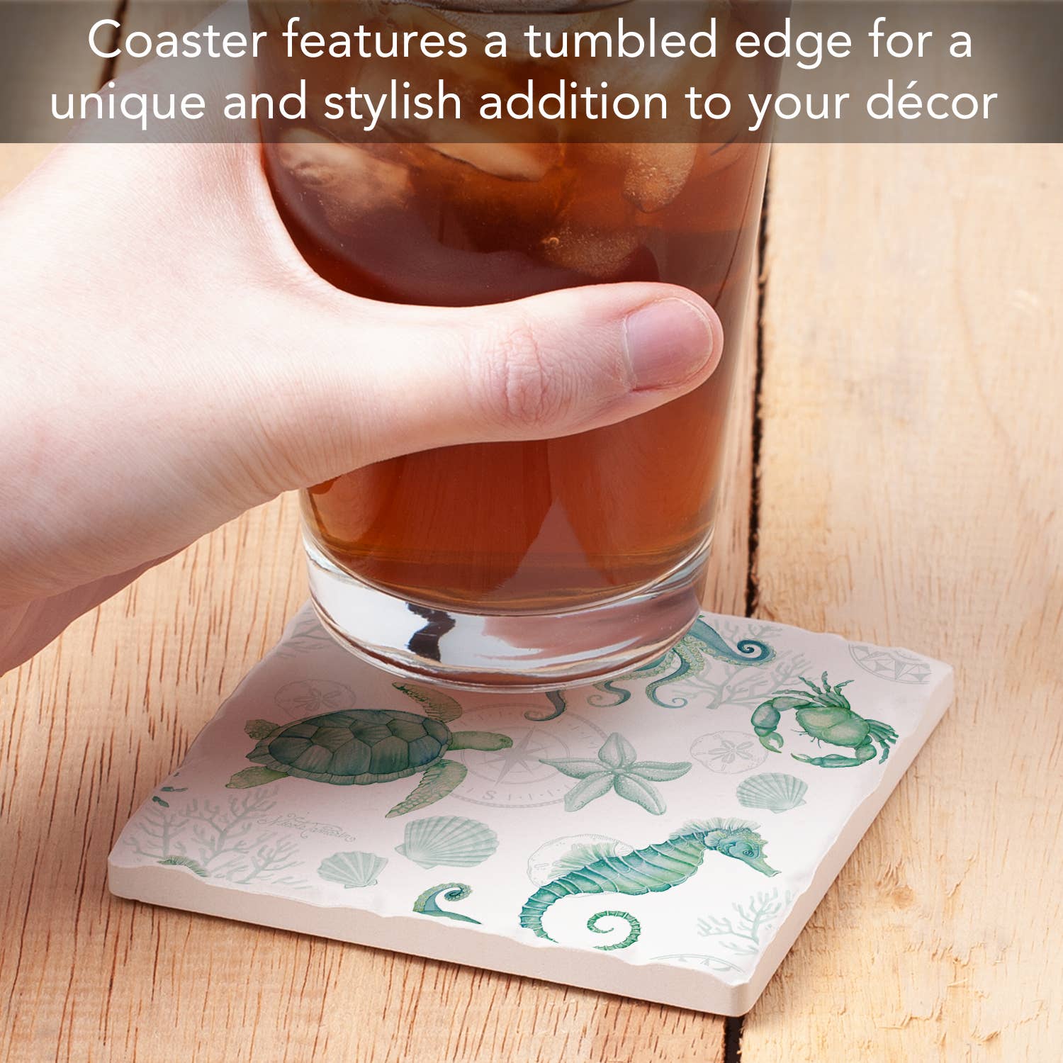 CounterArt/Highland Home/Thirstystone - Wholesale Onderzetters - Beach Therapy Sea Life enkele absorberende tuimelachtbaan3