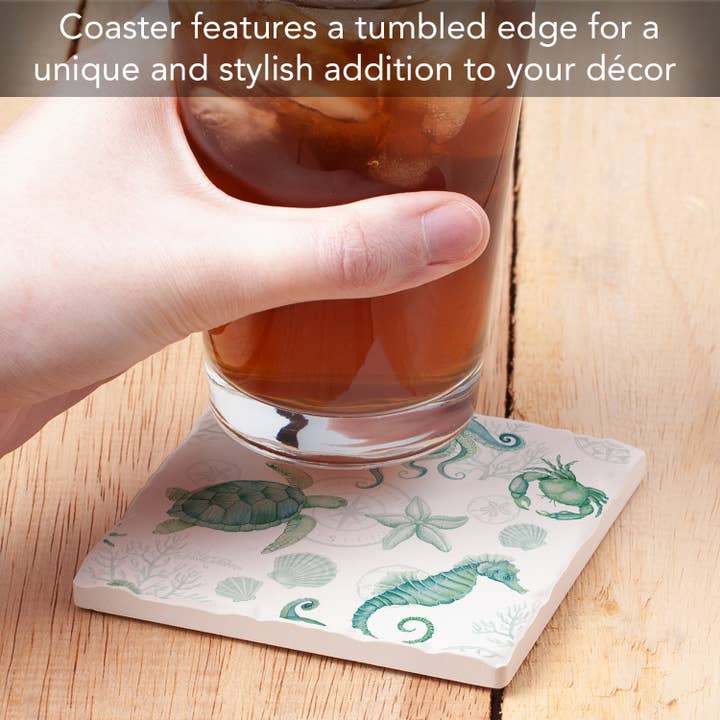 CounterArt/Highland Home/Thirstystone - Wholesale Onderzetters - Beach Therapy Sea Life enkele absorberende tuimelachtbaan3