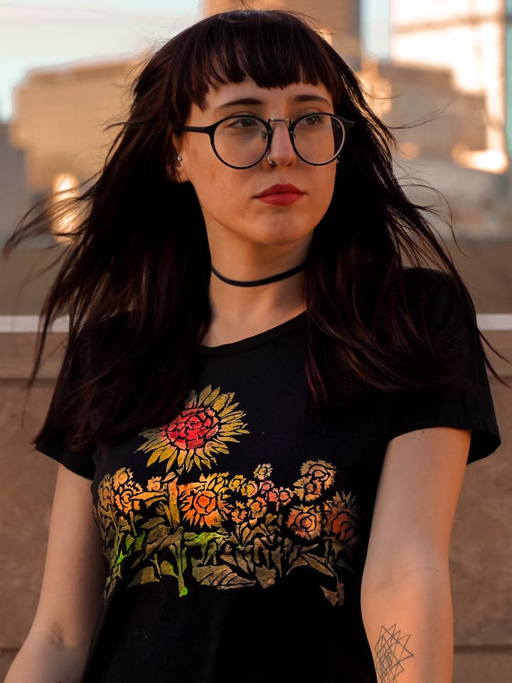 Sonnenblume handbemaltes Bam für den Großhandel von Third Wolf Designs