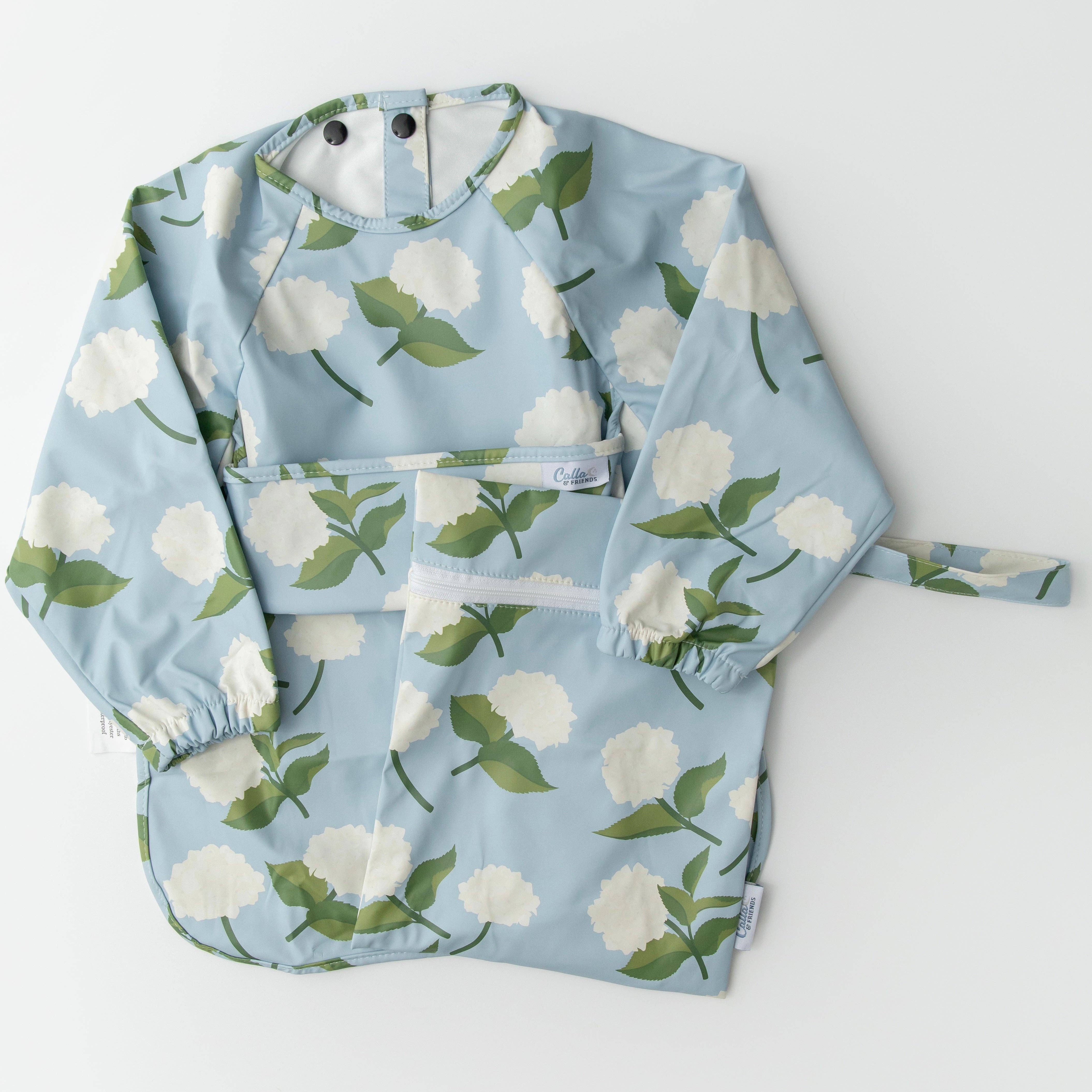 Calla & Friends - Wholesale Bib - Baby - The Grayson Long Sleeve Bib - Hydrangeas4