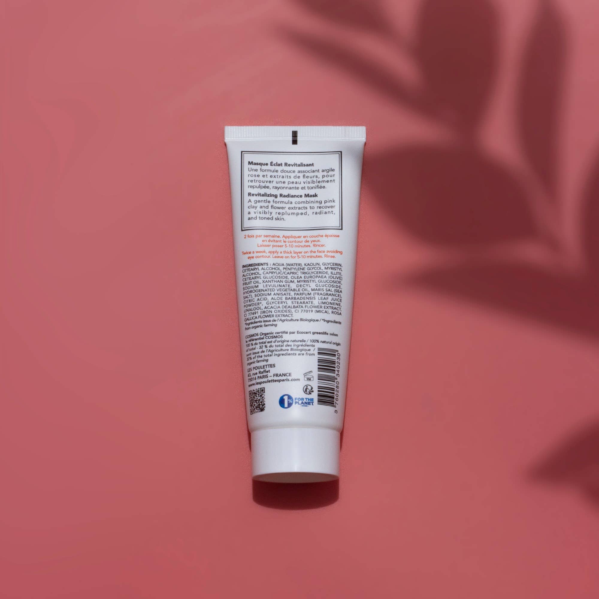 Les Poulettes Paris - Wholesale Skincare Face Mask - Cosmos Organic Certified Revitalizing Radiance Clay Mask2