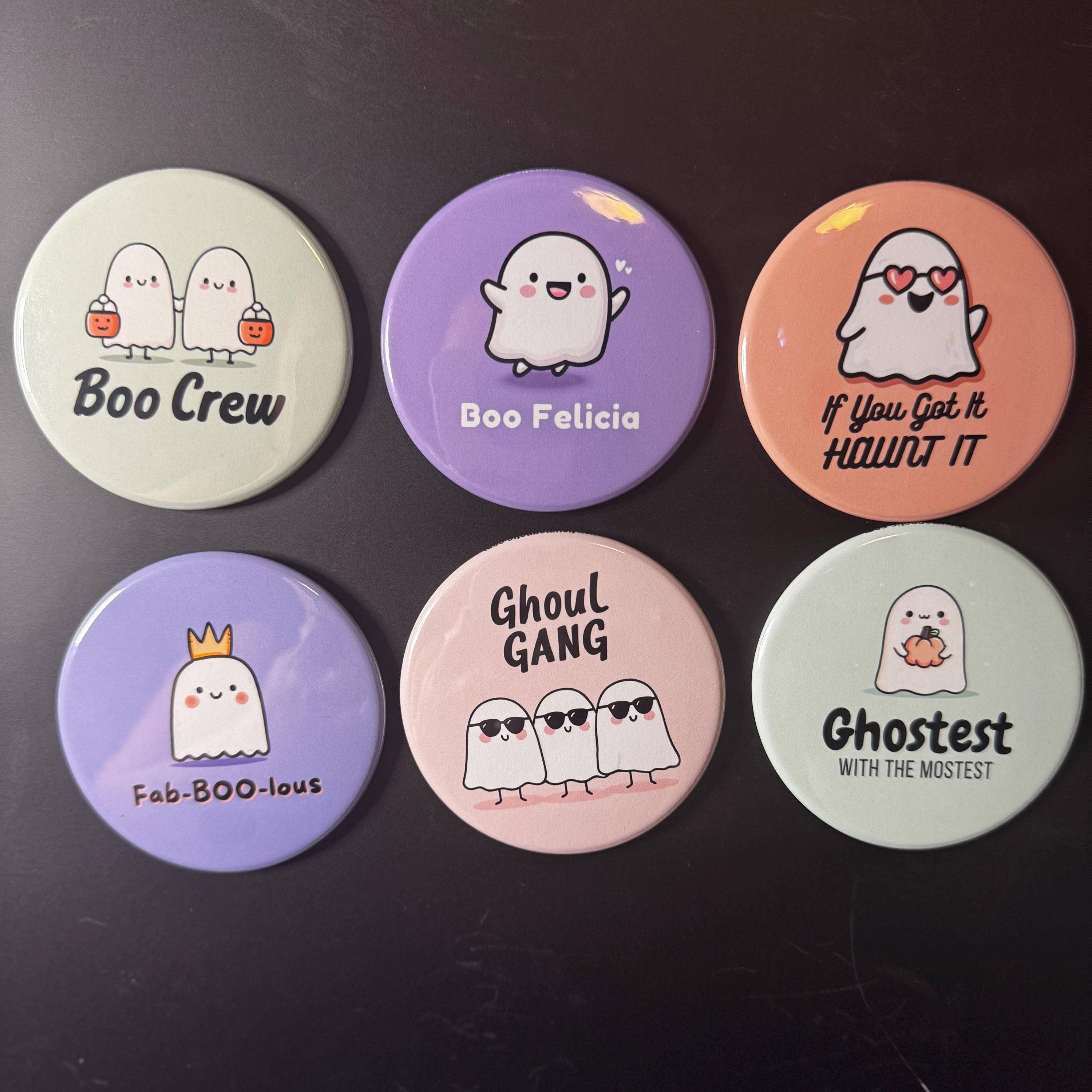 Tieu Magnetic - Wholesale Magnet - Boo Crew Magnet – Two Cute Ghosts with Candy Buckets1