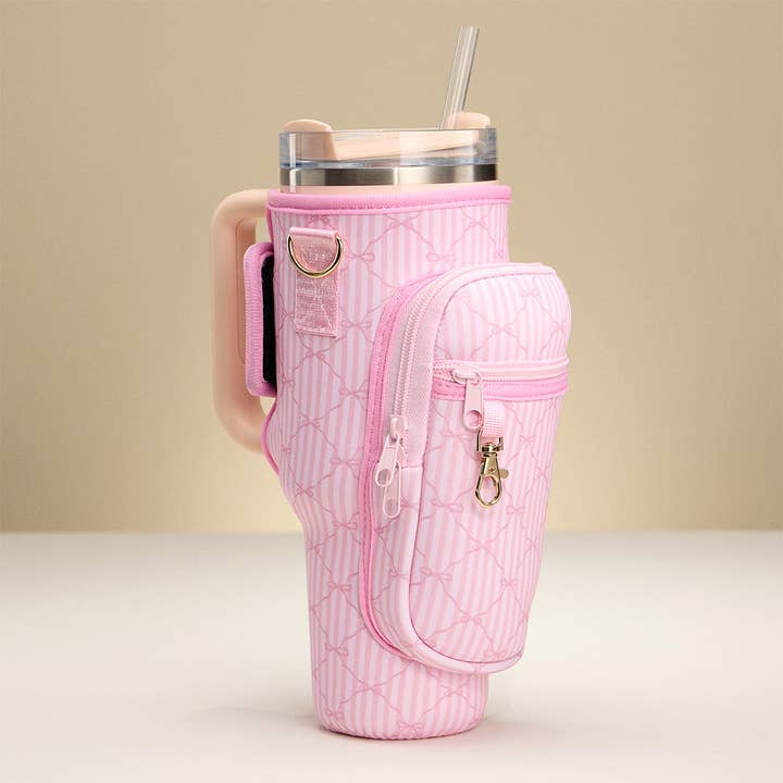 Sensibling Corp. - Wholesale Crossbody Bag - Women's - Bow Pattern Tumbler Bag
