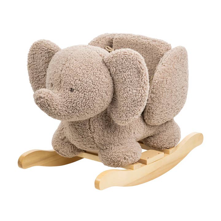 Nattou Teddy Rocker Elephant Taupe Inc Harness 10-36mths for wholesale by Hippychick