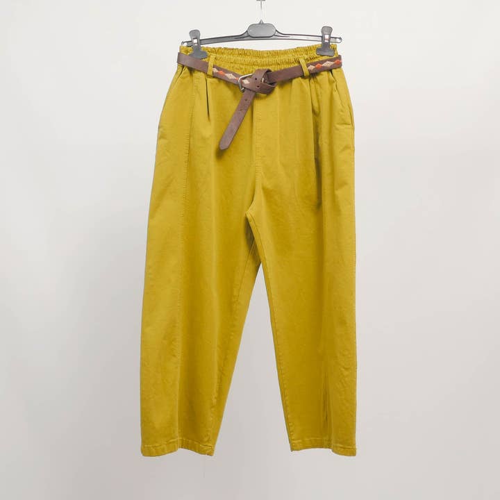 Cecile Wang - Wholesale Pants – Women's - Carrot cotton trousers with braided belt – CVA8251986