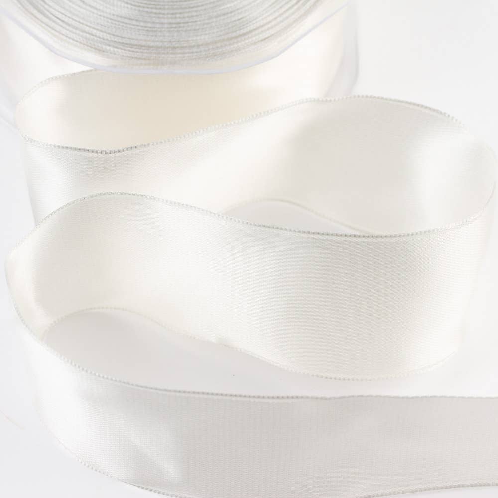 Factory Direct Craft - Wholesale Ribbon - Gift Wrapping - 1-1/2" Wide Off White Satin Ribbon - 20 yard spool2