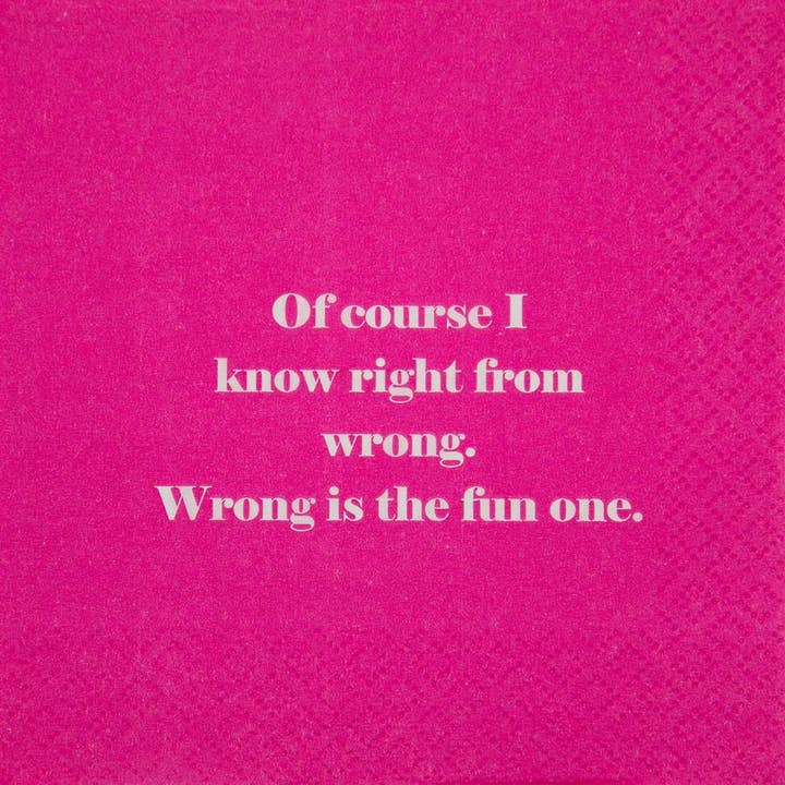 SERVIETTE -Bien sûr, je distingue le bien du mal... pour la vente par Mary Phillips Designs