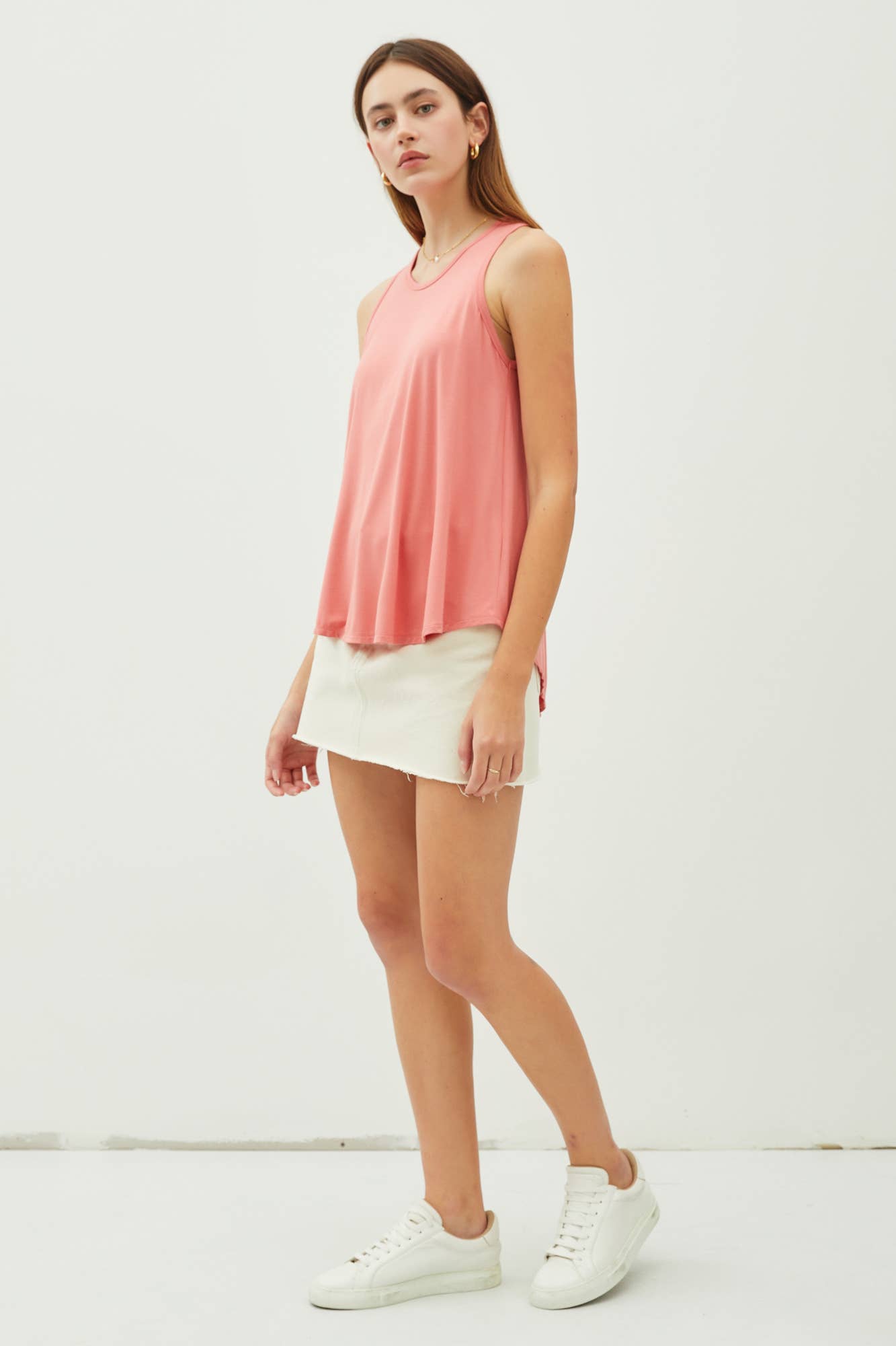 Be Cool - Wholesale Tank Top - Women's - SOFT FLOWY ROUND NECK TANK TOP2