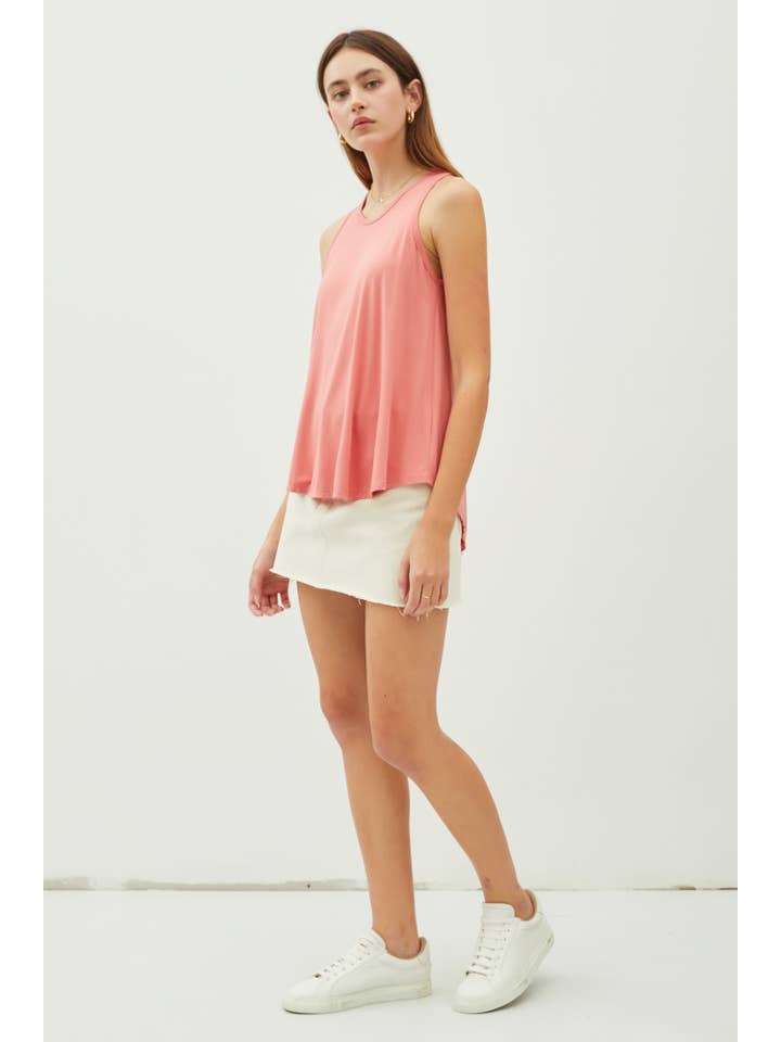 Be Cool - Wholesale Tank Top - Women's - SOFT FLOWY ROUND NECK TANK TOP2