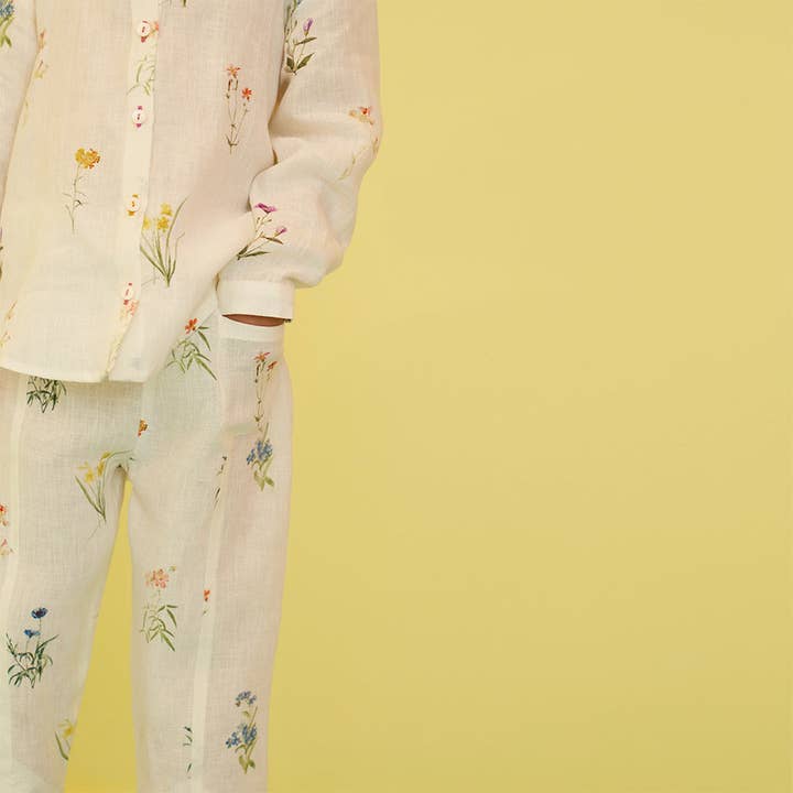 Nolana Botanical Linen Pant for wholesale by Tierra