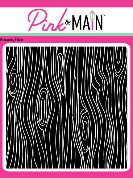 Woodgrain 6x6 Embossing Folder for wholesale by Pink and Main