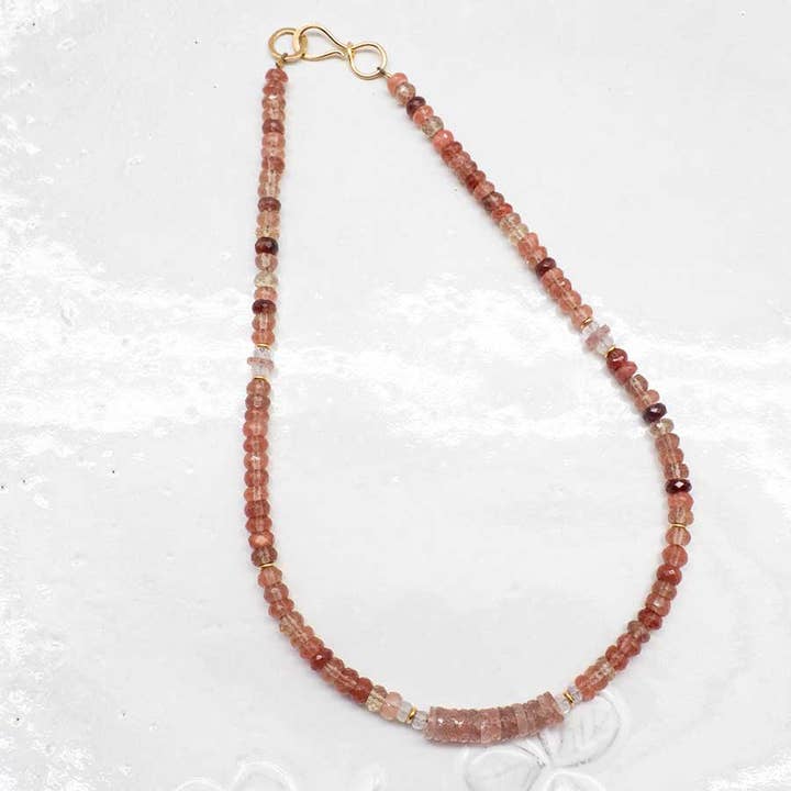 Colar de Lagosta, labradorite, andesina e segmento quartzo por atacado de by Johanne