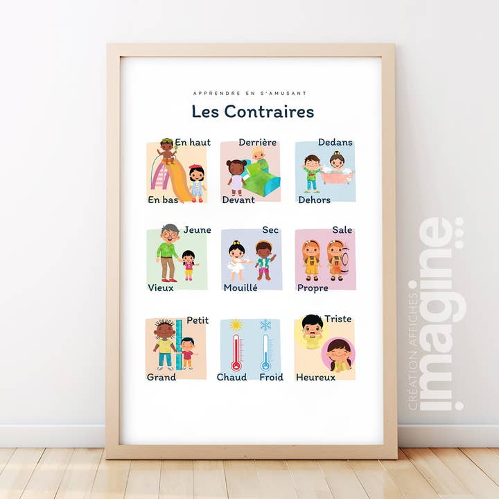 Imagine affiche – Großhandel Poster – Poster „Lerne die Gegensätze“ kennen0