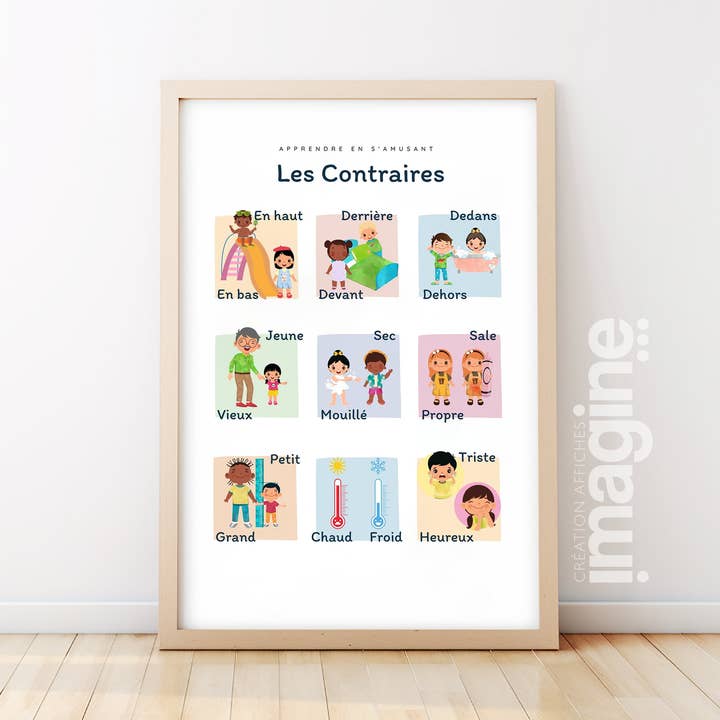 Imagine affiche - Venta al por mayor Pósteres - Póster Learn the Opposites