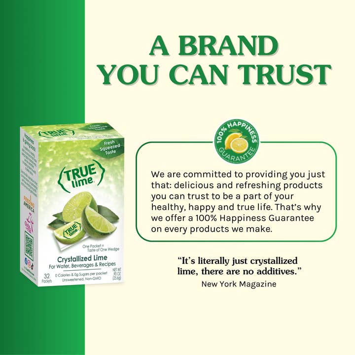 True Citrus - Wholesale Drink mix - True Lime Non-GMO Unsweetened Drink Mix5