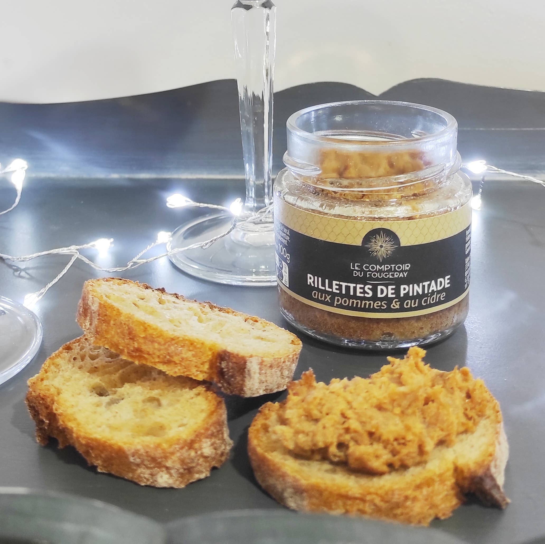 LE MOTTAY GOURMAND – wholesale Chicken – Guinea fowl rillettes with apples and cider 100g1
