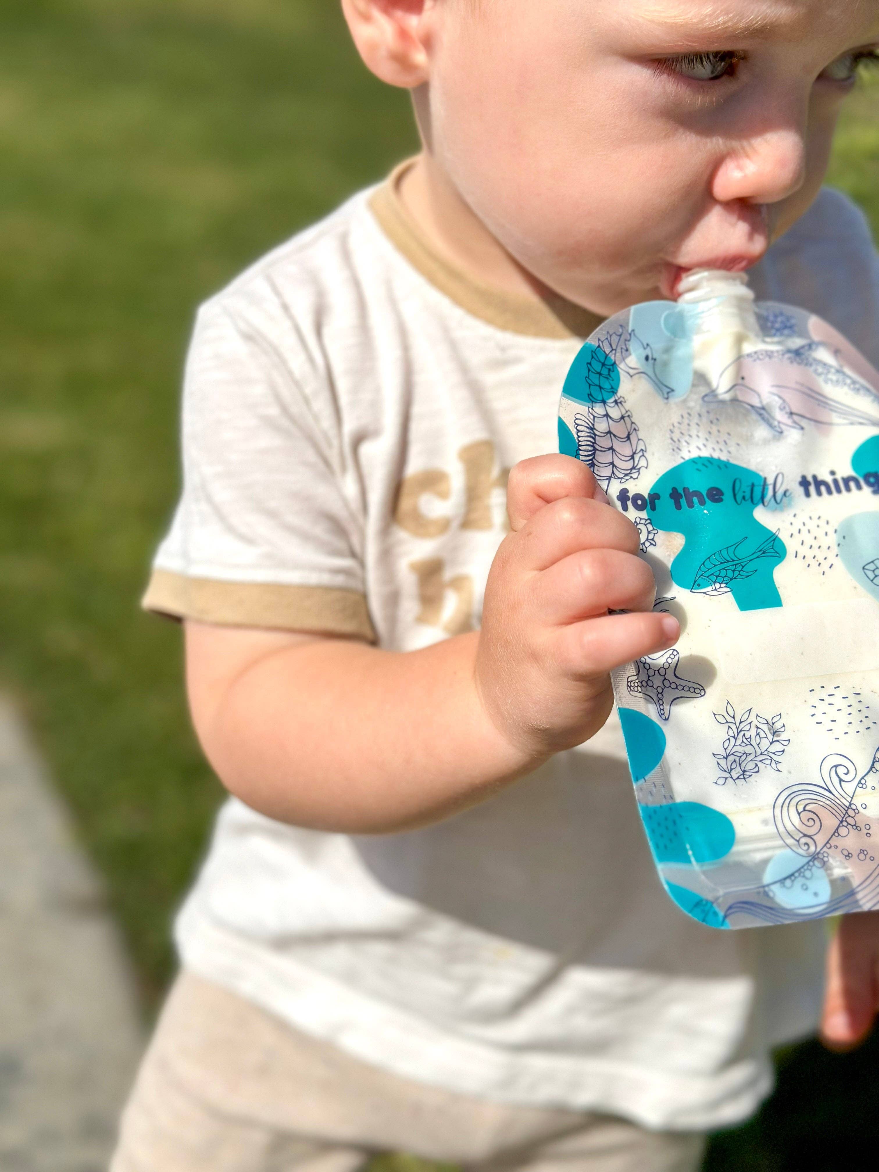 Sinchies - Wholesale Food storage wrap/bag - Sinchies 150ml Reusable Food Pouches - Under the Sea1