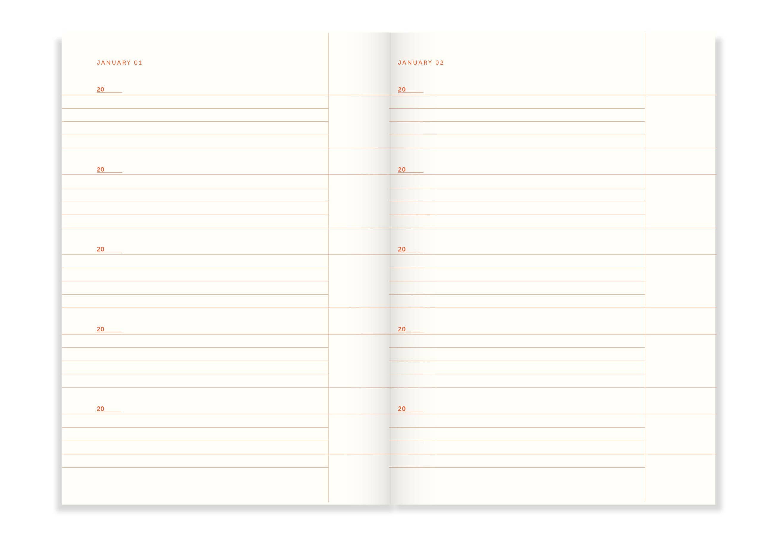 A-Journal Stationery - Wholesale Notebook - A-Journal One line a day - flow blue1