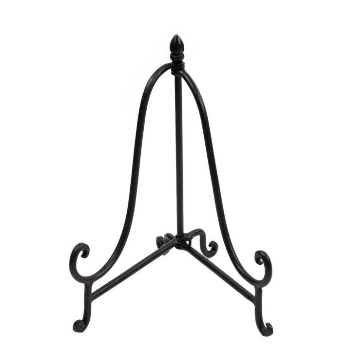 Metal 11.5" Black Scrollwork Easel for wholesale by VIP Home & Garden