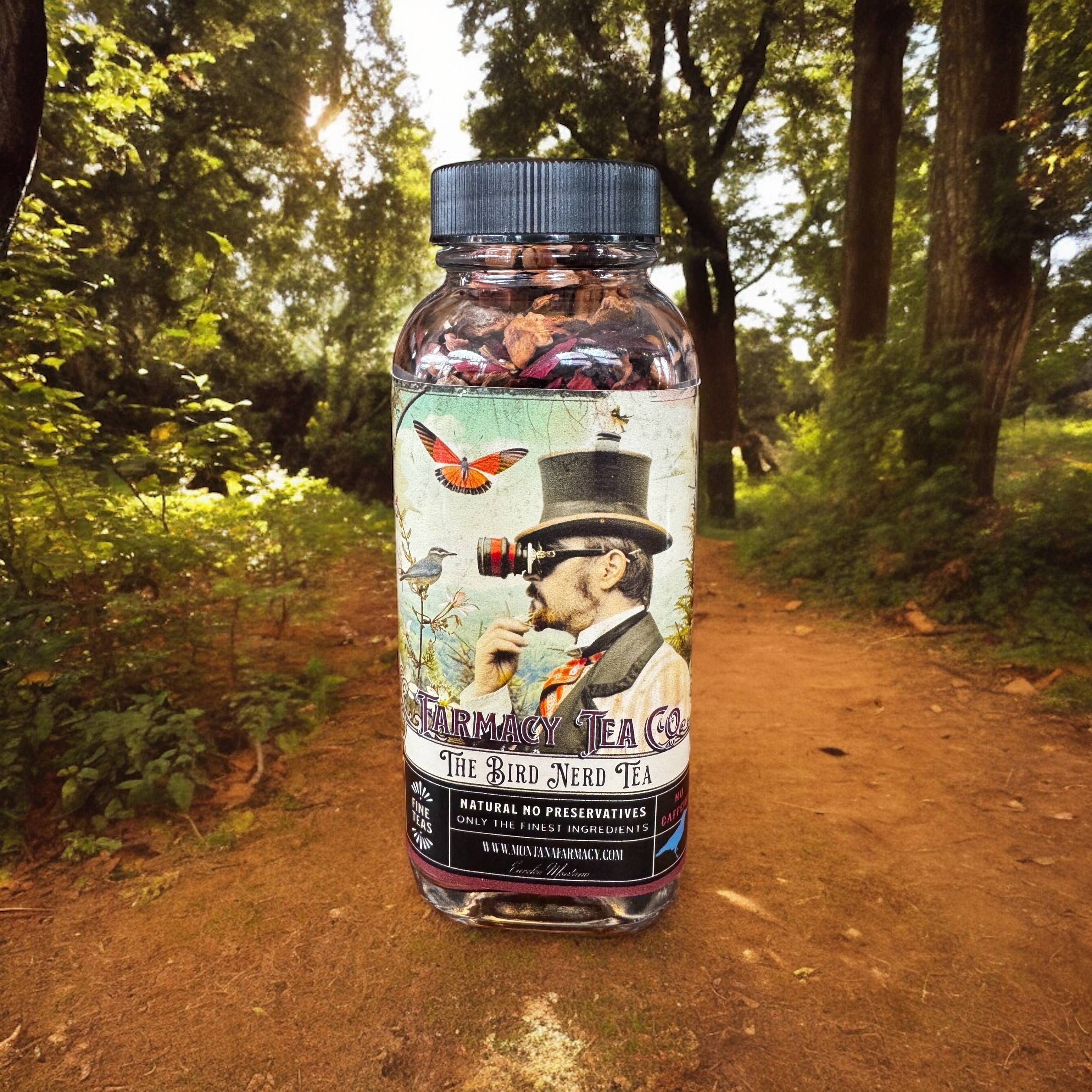 Montana Farmacy - Vendita all'ingrosso Tè sfusi - Nerd degli uccelli Birdwatching Tè All'aperto delizioso barattolo di vetro7