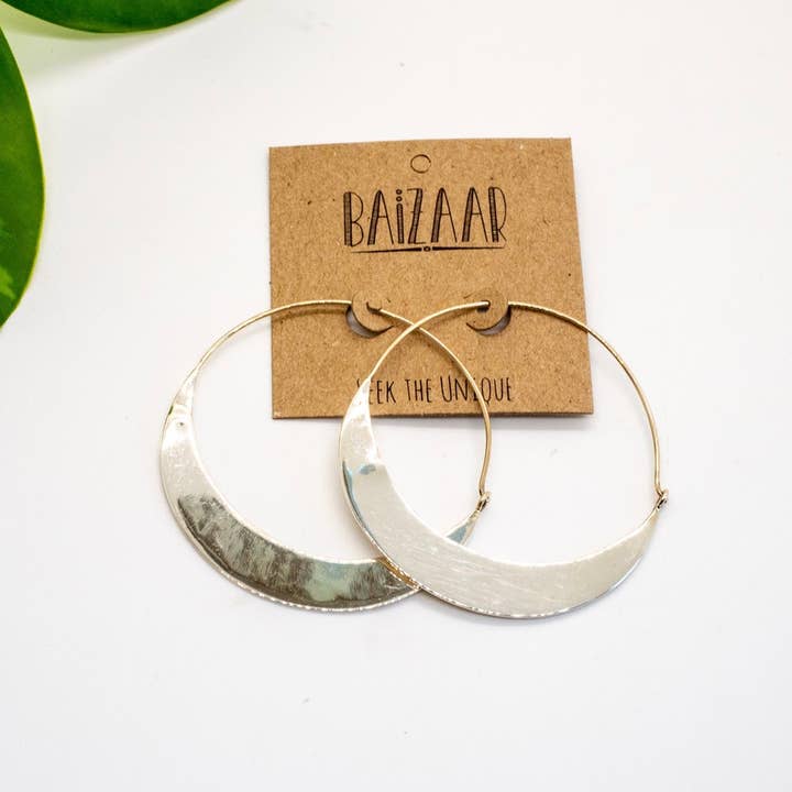 Sterling Silver Crescent Earrings for wholesale by Baizaar