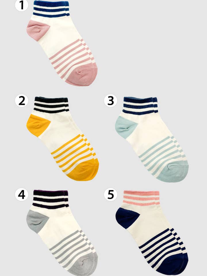 Dam Ankel Pastell Stripe Strumpor för wholesale av 7DAYSSOCKS