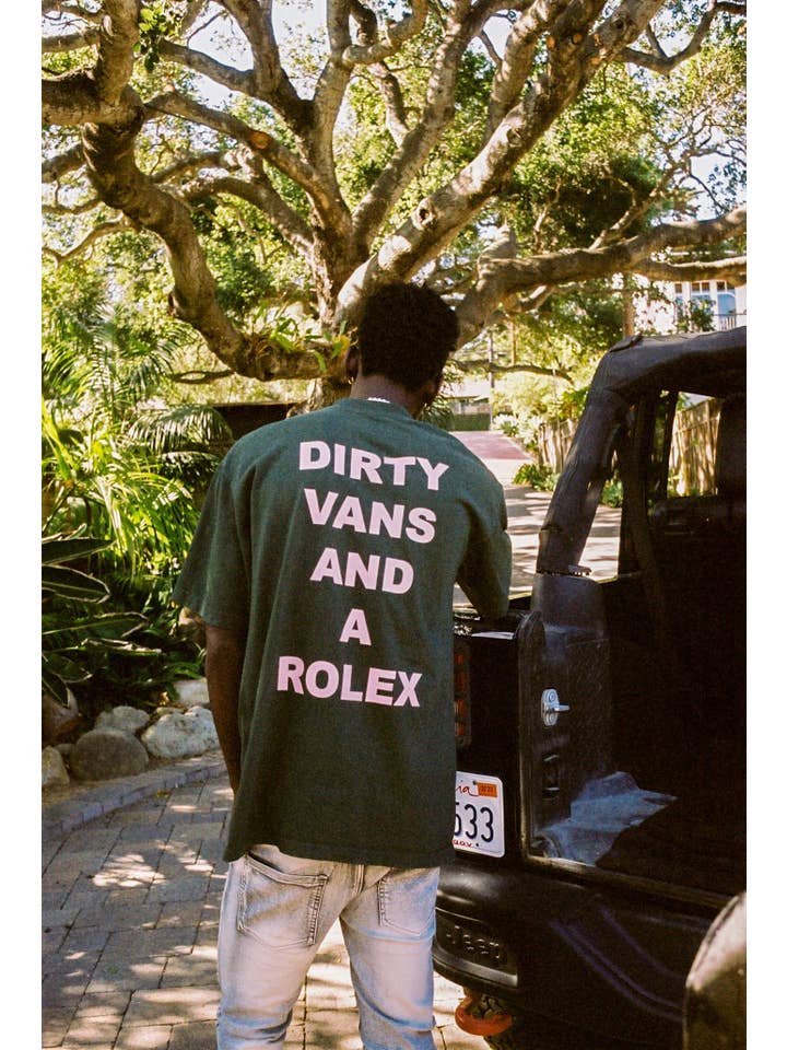 SURF CLUB - Wholesale Screen Printed T-Shirt - Unisex - Motto Tee (Dirty Vans And A Rolex)9