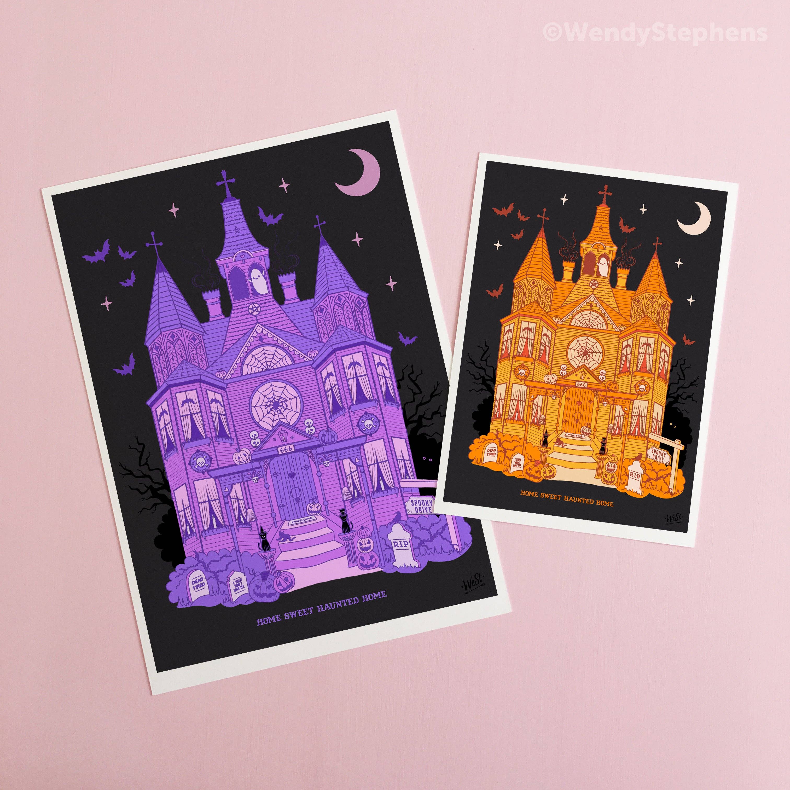 Wendy Stephens Art - Wholesale Art Print - Haunted House Gothic Art Print4