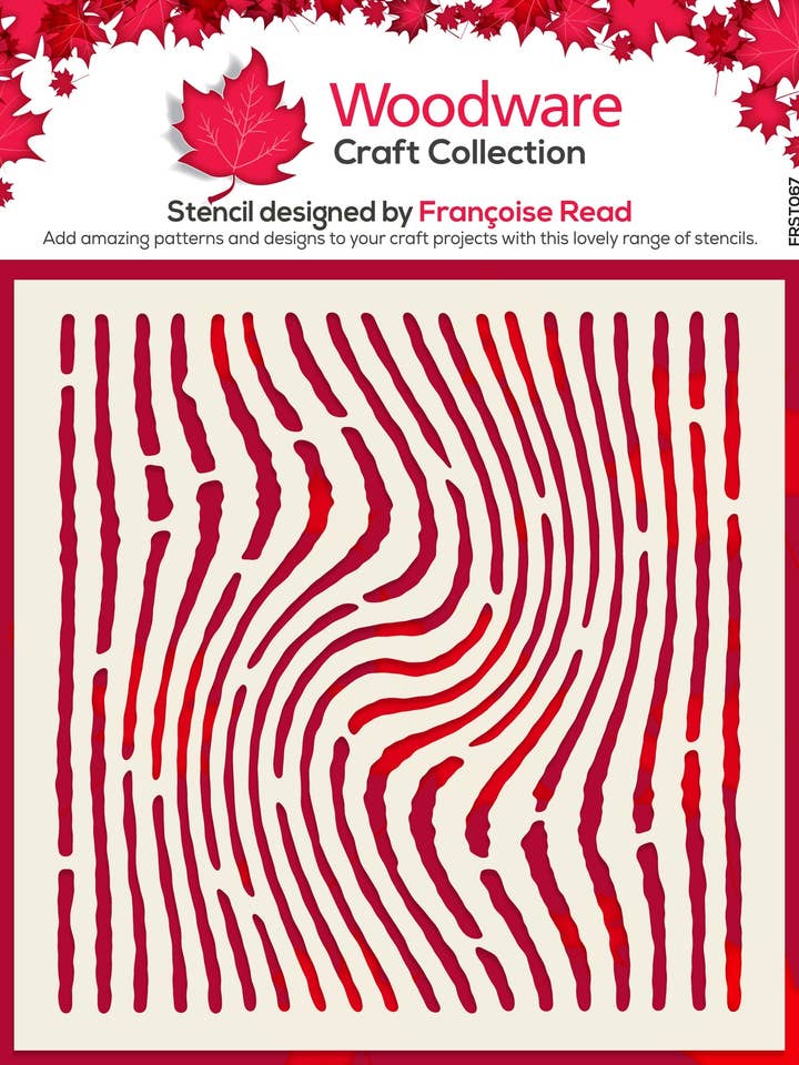 Woodware Worn Lines 6 in x 6 in Stencil for wholesale by Ecstasy Crafts Distributing