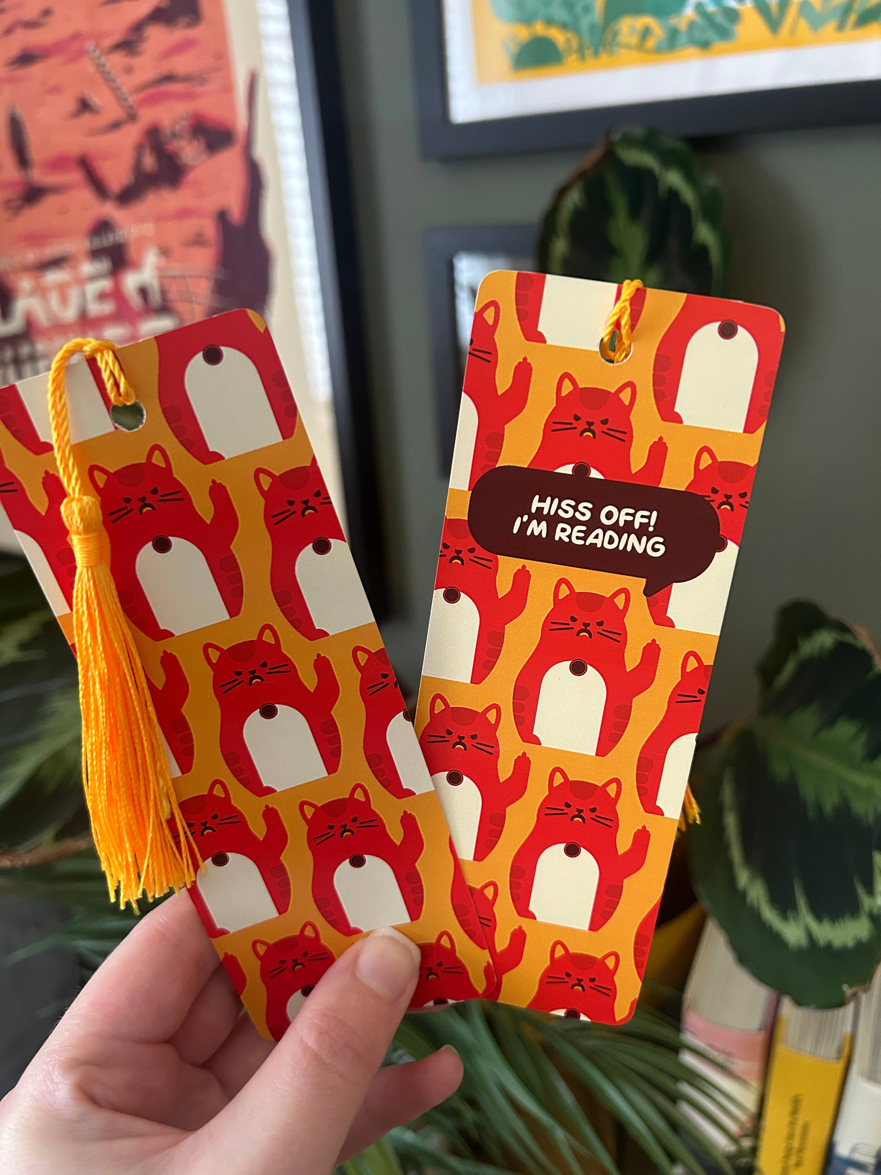 Jess Bright Design - Wholesale Bookmark - Angry Cat Bookmark with Tassel | Cute, Funny Bookmark3