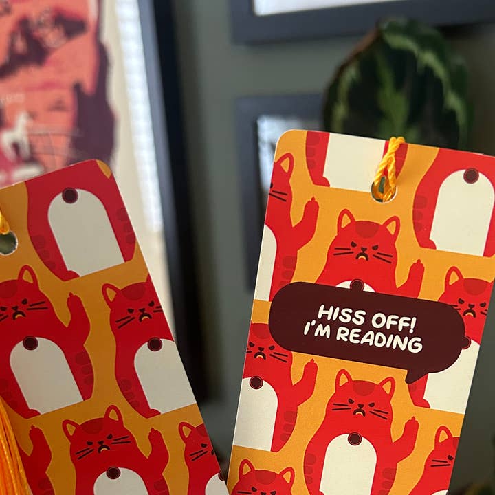 Jess Bright Design - Wholesale Bookmark - Angry Cat Bookmark with Tassel | Cute, Funny Bookmark3