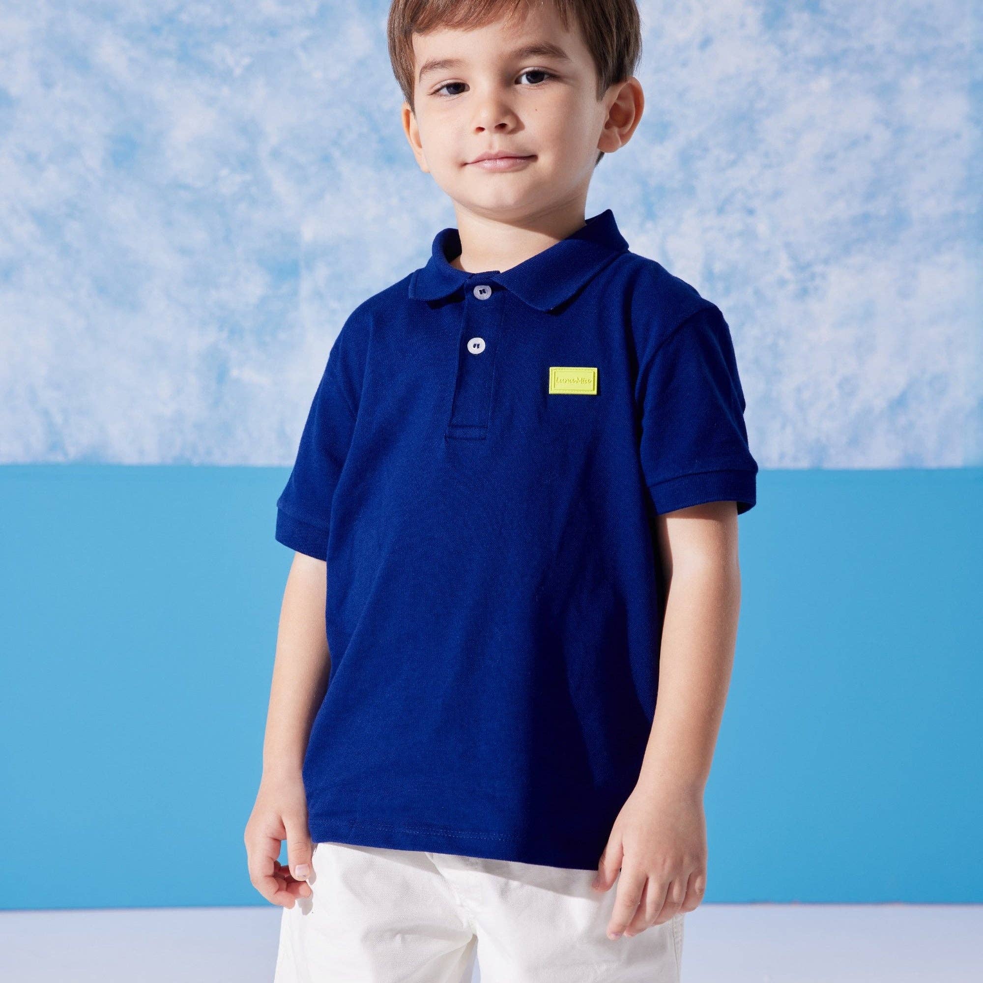 Luna Mia - Wholesale T-Shirt - Kids - Marco Boys Cotton Polo T Shirt – Blue0