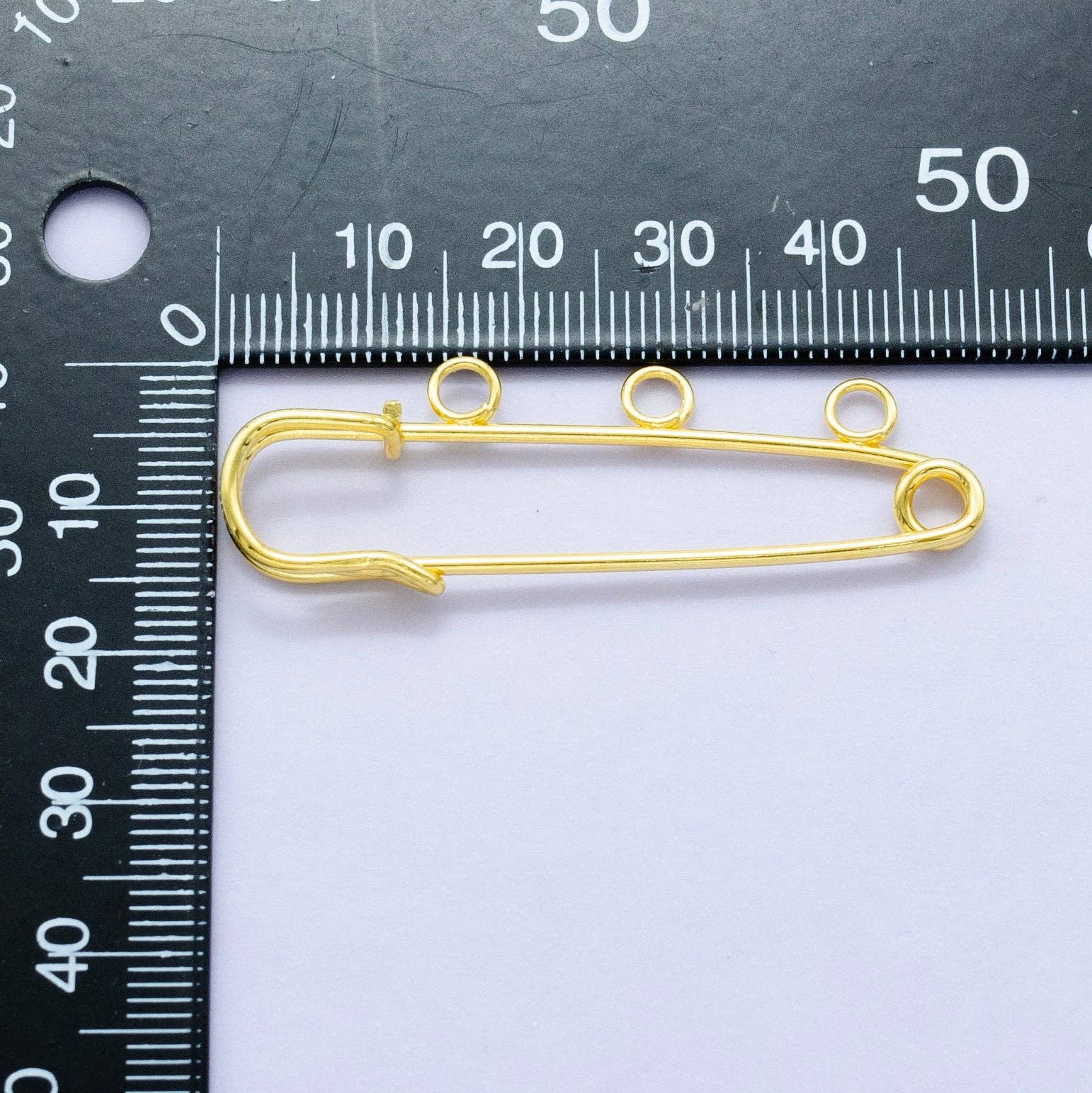 Aim Eternal - Wholesale Craft Supplies - 24K Gold Filled Safety Pin Shoe Bag Charm Keychain Finding | Z1074 Z10754