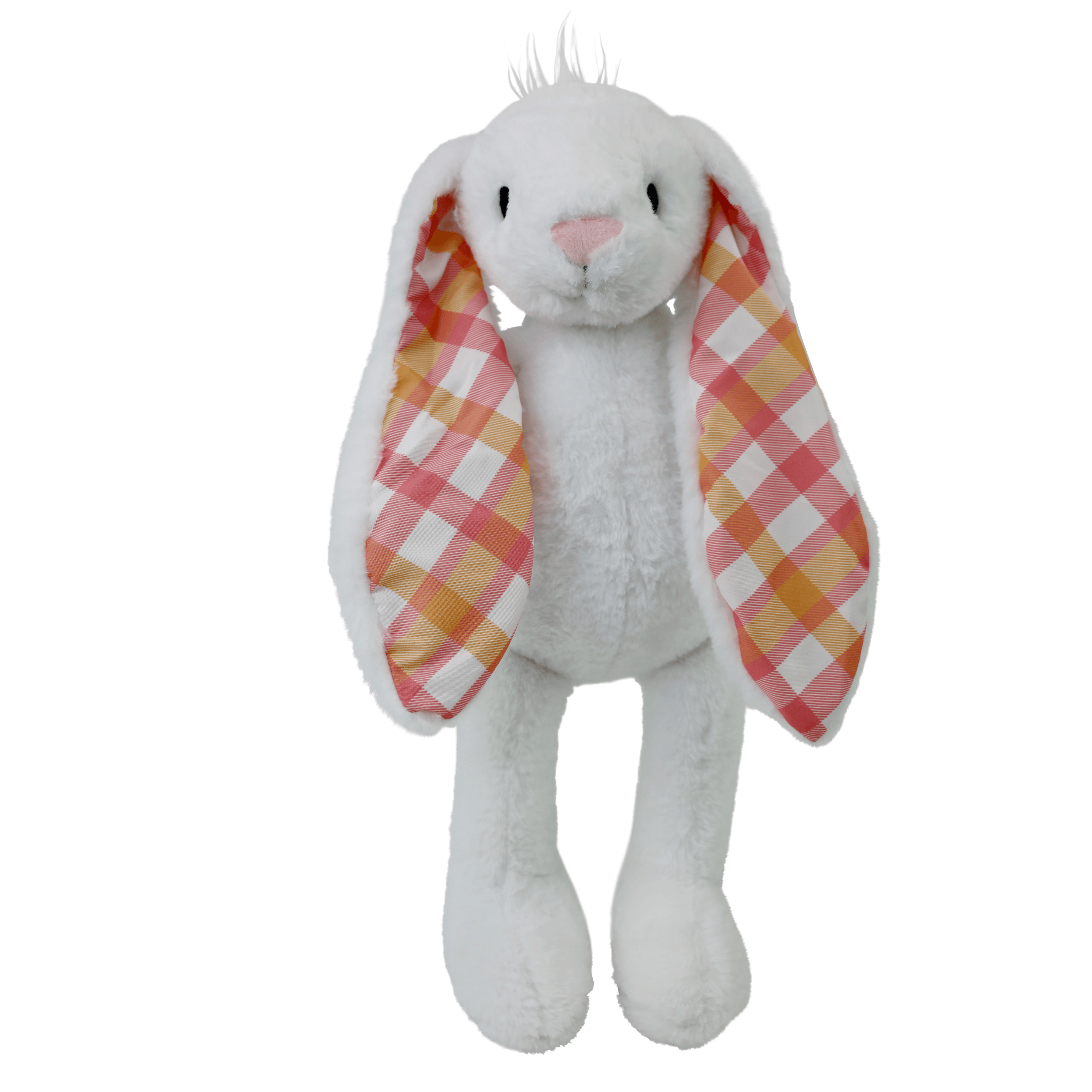 OrangeOnions - Wholesale Stuffed/Plush Toy - Kids & Baby - Plushible Plaid Eared Bunny White Stuffed Plush Toy3