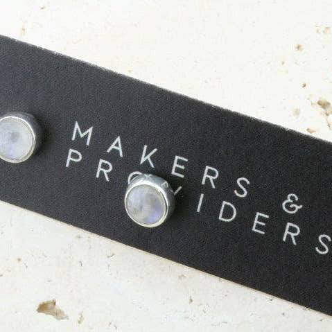 Makers & Providers - Vente Clous d'oreille - Clou Moonstone, 6 mm0