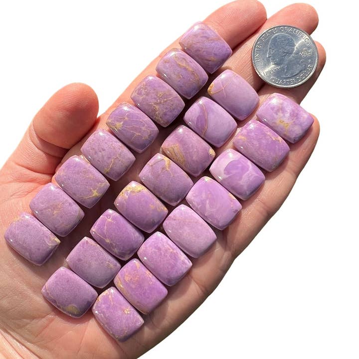 New Moon Beginnings - Wholesale Spiritual Stone/Crystal - Phosphosiderite Rectangle Cabochon6