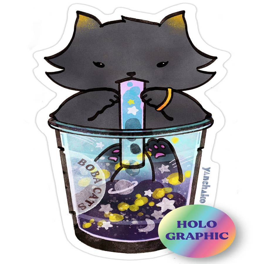 This is the Skin of A Killer Bella Twilight Rainbow Fish Holographic  Sticker Magnet 
