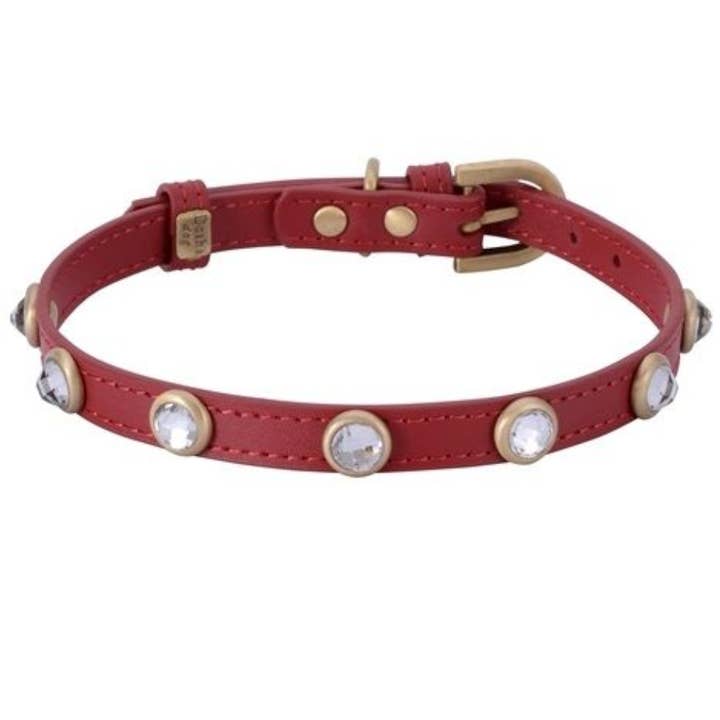 Mini Diamond Hundehalsband/Leine - Rot, Strasssteine für den Großhandel von Dosha Dog