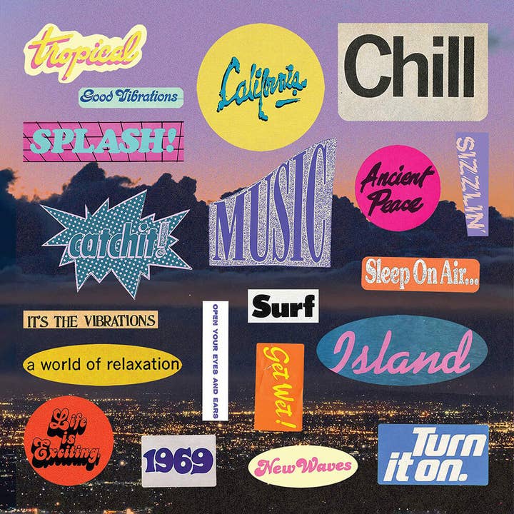 Dewey Saunders: L.A. Words - Sheet of 20 Kiss-Cut Stickers for wholesale by Apply Stickers