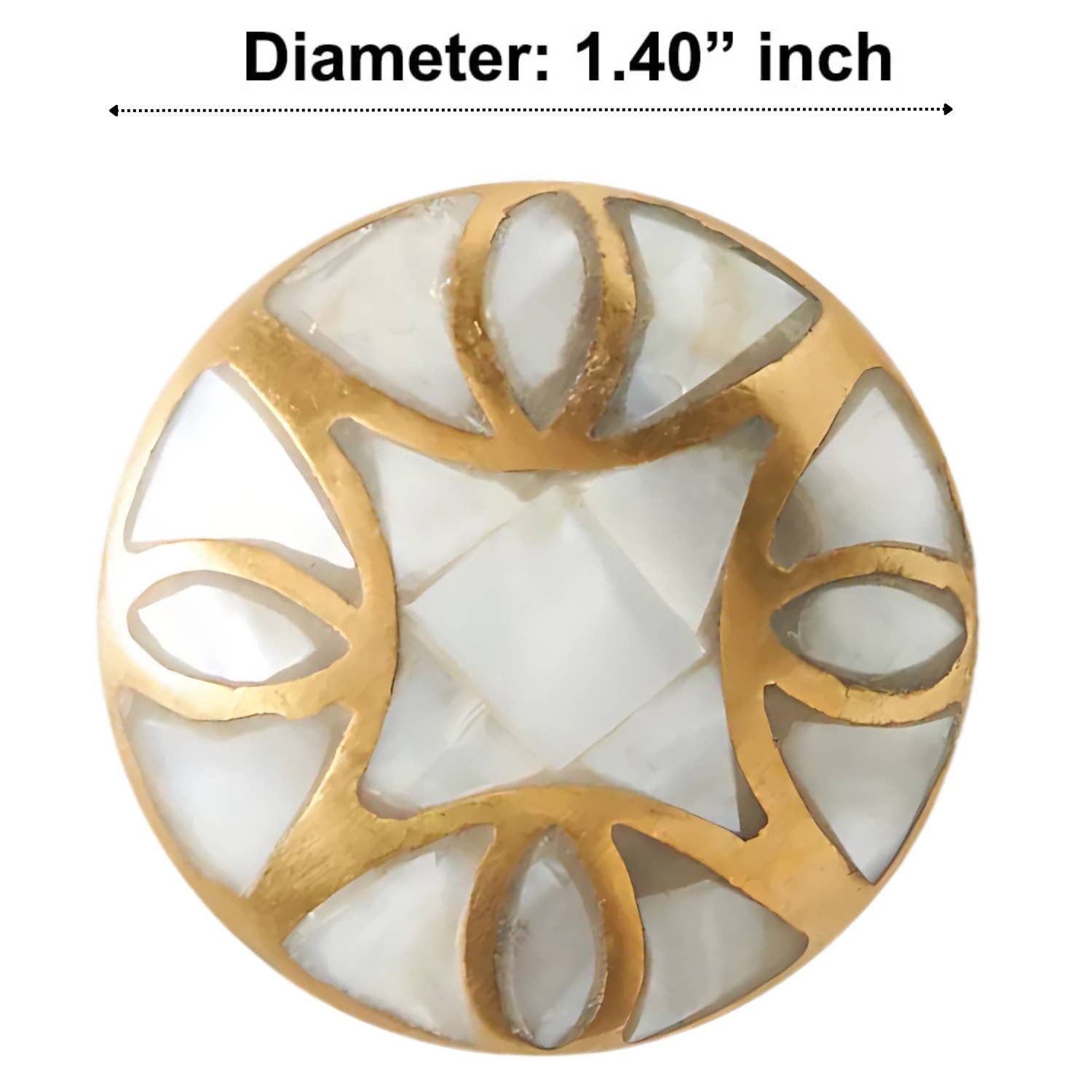 Perilla Home – Großhandel Griff/Handgriff – Set aus sechs handgefertigten Messingknöpfen mit Perlmutt5