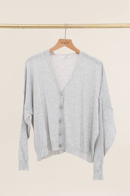 NAÏS PARIS - Wholesale Cardigan - Women's - V-neck buttoned cardigan in 100% cotton3
