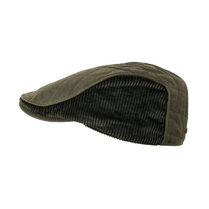 Cotton Wax Quilt Cord Flat Cap for wholesale by Heritage Traditions