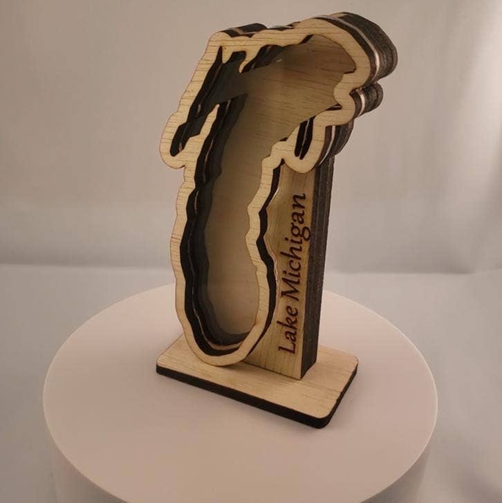 Sea Glass Displays – Engroshandel Pyntekasse – Shadowbox-display med søglas fra Lake Michigan i 4 varianter8