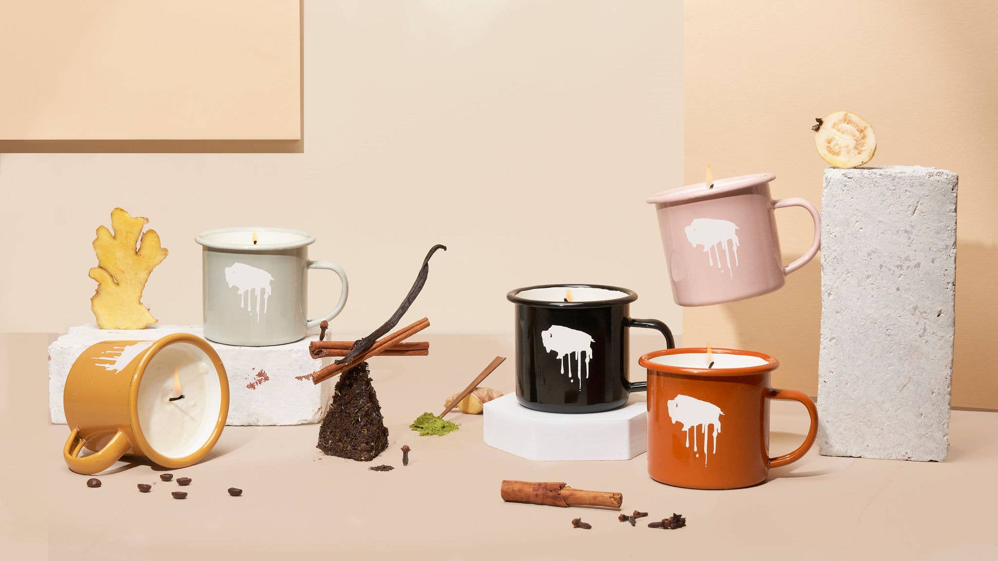 Wax Buffalo Pure Soy Candle Co. - Vendita all'ingrosso Candela in vasetto - Collezione Campfire Mug | Candele di soia French Press da 12 once1