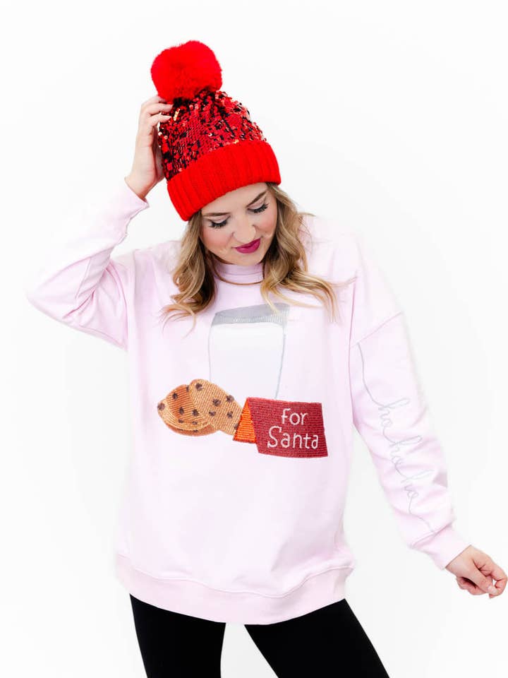 Whiskey Darling - Wholesale Graphic Sweatshirt - Women's - Dear Santa Sparkle Sweatshirt2