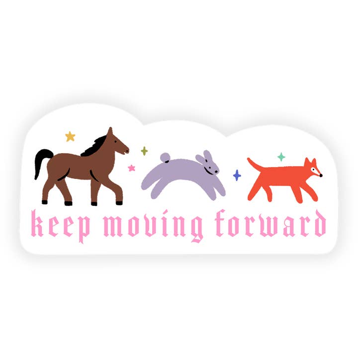 Moving Forward Sticker for wholesale by Laura Supnik
