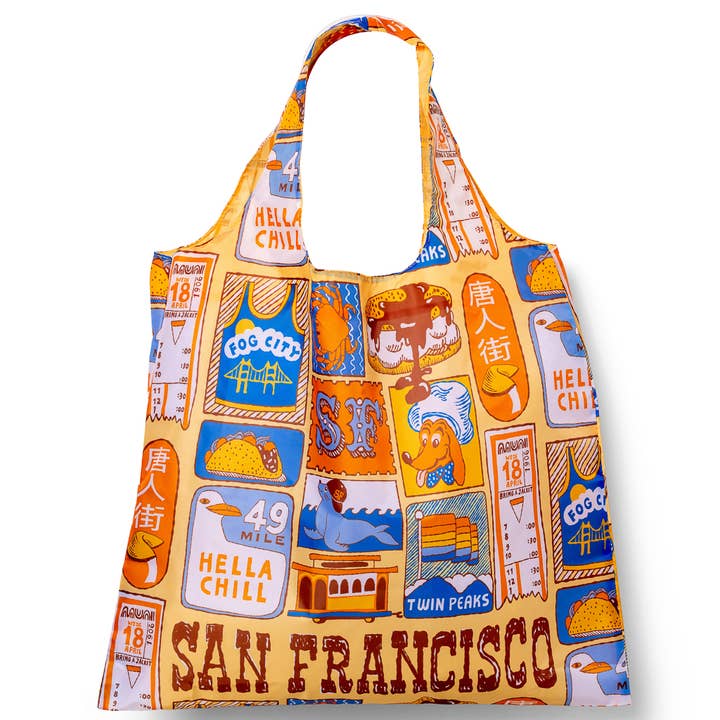 SF Art Sack® - San Francisco Lover Eco-Friendly Tote Bag for wholesale by Yellow Owl Workshop