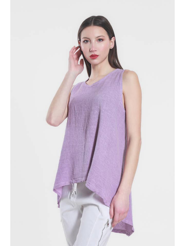 TINA Stephens Italy/Tees By Tina - Wholesale Tank Top - Women's - Lexa Lin-Co Tunic Tank (BT117)12