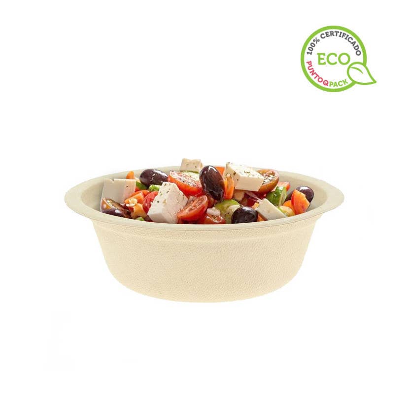 PUNTOQPACK - Wholesale Bowl - Bio Compostable Bowl Sugar Cane Dishes (350Ml)0