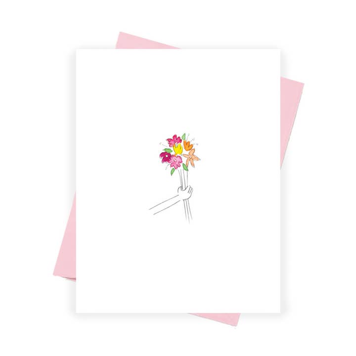 Flowers for You Card for wholesale by Brittney Banks : Illustration + Paper Goods